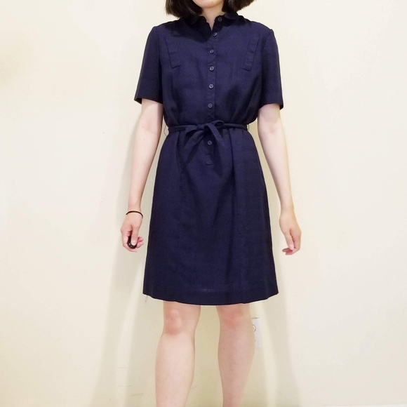 Vintage Schrader Sport Blue Shirtdress - Picture 1 of 6